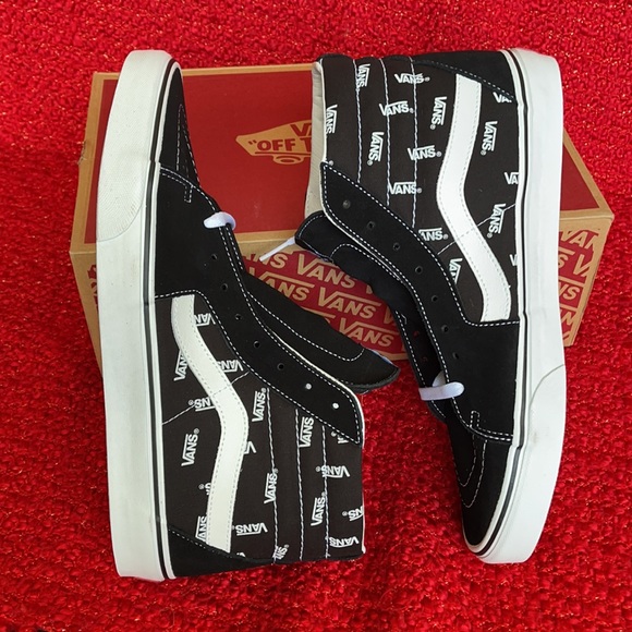 Vans Sk8-Hi Vans Black/True White MENS - Picture 15 of 16